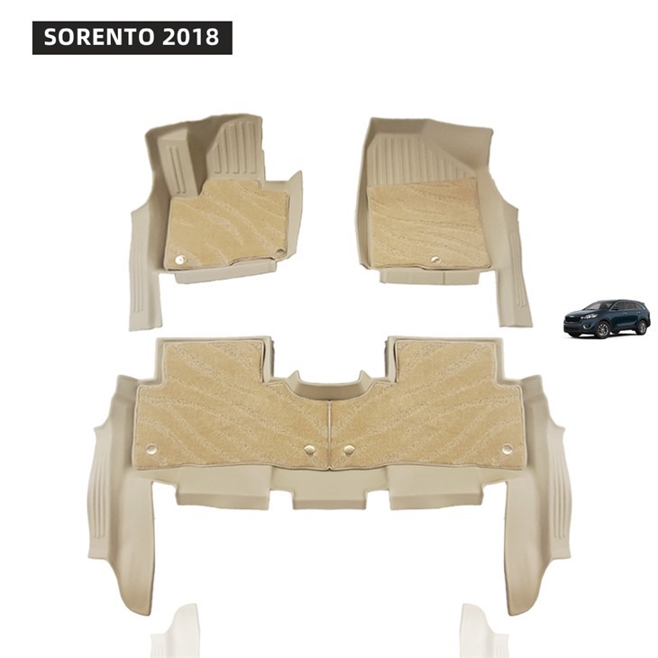 فیکٹری گرم ، شہوت انگیز فروخت کی حسب ضرورت 5D کار فلور چٹائی Sorento 2018 کے لئے