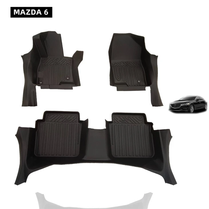 5D TPE Car mat Full Coverage Design Anti Slip Thickened Durable for MAZDA 6